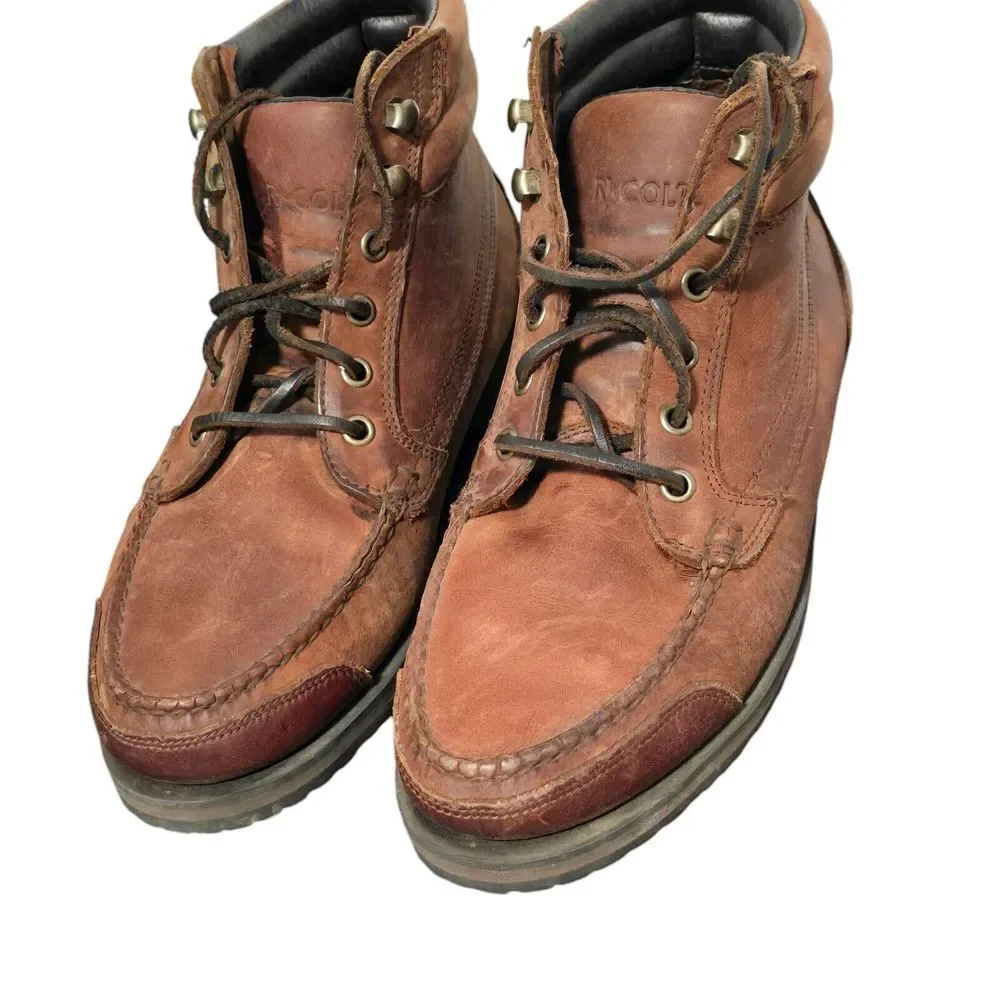 RJ Colt Brown Leather Mens Nomad Chukka‎ Ankle Boots Size 8